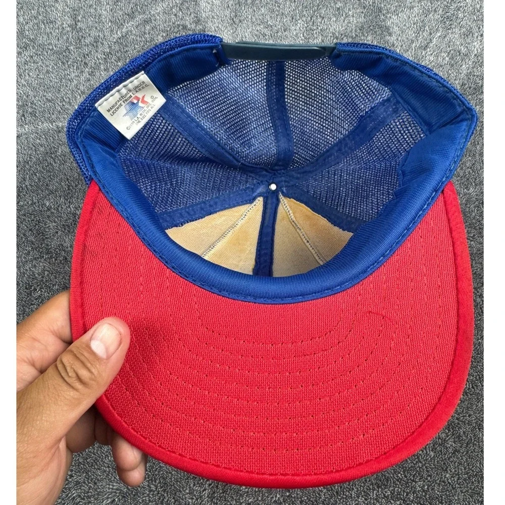 Vintage 1984 Los Angeles Olympics Sam the Eagle Trucker‎ Hat Red White Blue Mesh